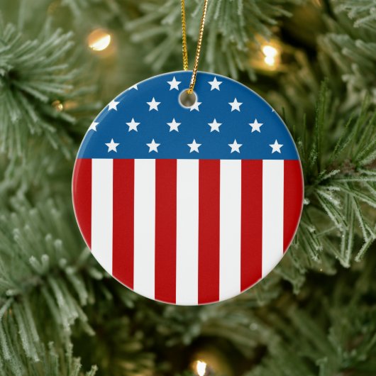 Star Spangled Banner Keramik Ornament (Baum)