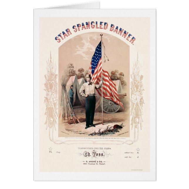 Star Spangled Banner Lithograph von P.S. Duval 186 (Vorne)