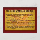 Star Spangled Banner Magic Lantern Slide Postkarte (Vorderseite)