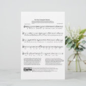 Star-Spangled Banner National Anthem Music Sheet Briefpapier (Stehend Vorderseite)