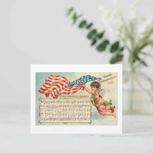 Star Spangled Banner Postkarte (Stehend Vorderseite)