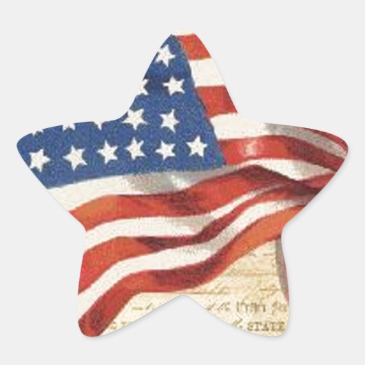 Star Spangled Banner Stern-Aufkleber (Vorderseite)