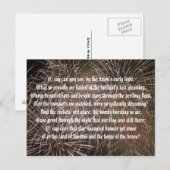 Star-Spangled Banner und Fireworks Postkarte (Vorne/Hinten)