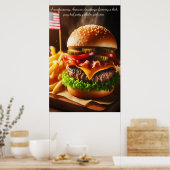 Star-Spangled Burger Sensation 24x36 Poster (Küche)