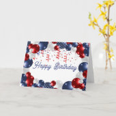 Star Spangled Celebration Birthday Karte (Gelbe Blume)