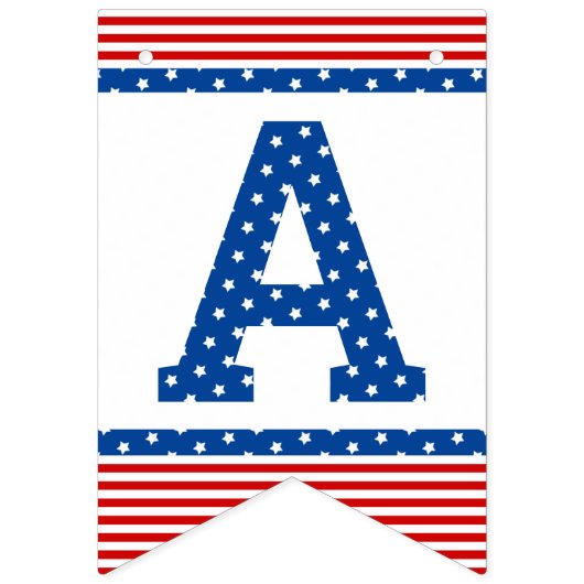 Star-Spangled Celebration Red White Blue Wimpelkette (Dritte Fahne)