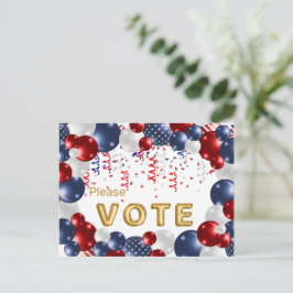 Star Spangled Celebration Vote Reminder Postkarte