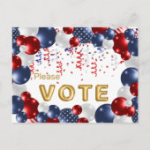 Star Spangled Celebration Vote Reminder Postkarte (Vorderseite)