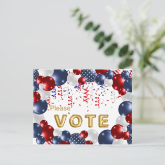 Star Spangled Celebration Vote Reminder Postkarte