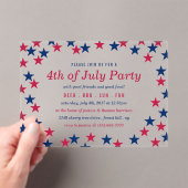 Star-Spangled Confetti 4. Juli Party Acryleinladungen (Insitu (Handheld))