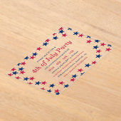 Star-Spangled Confetti 4. Juli Party Acryleinladungen (Ablage )