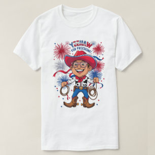 Star-Spangled Cowboy - 4. Juli Celebration Des T-Shirt