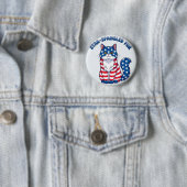 Star-Spangled Fur - Patriotic Cat Button (Beispiel)
