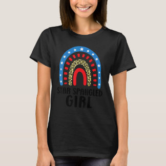Star Spangled Girl Amerikanische Unabhängigkeitsta T-Shirt