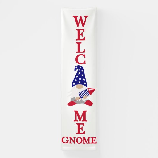Star-Spangled Gnome Willkommen Banner (Vertikal)