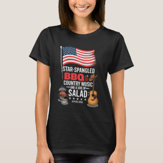 Star Spangled GRILLEN Country Music Salad 4. Juli T-Shirt