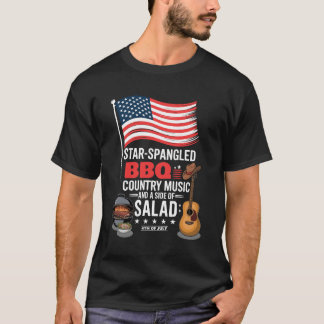 Star Spangled GRILLEN Country Music Salad 4. Juli T-Shirt