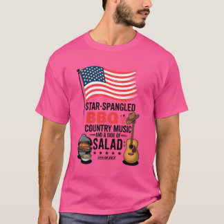Star Spangled GRILLEN Country Music Salad 4. Juli T-Shirt