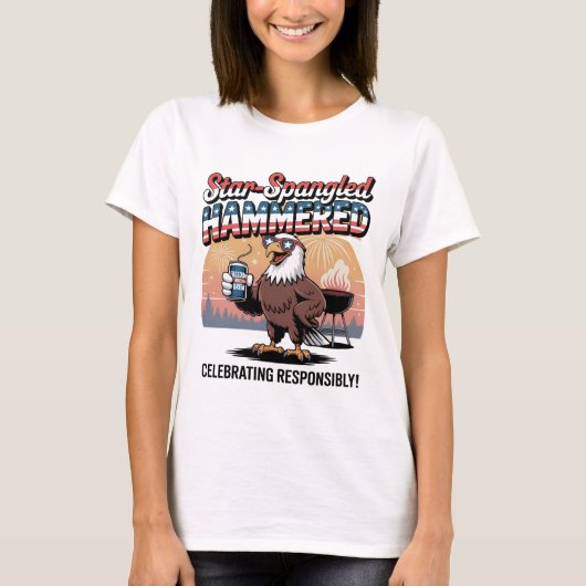 Star-Spangled Hammered Eagle GRILLEN T-Shirt (Vorderseite)