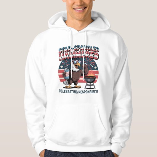 Star-Spangled Hammered Eagle Party Hoodie (Vorderseite)