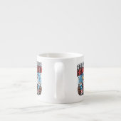 Star Spangled Hammered Funny Patriotic Bald Eagle Espressotasse (Rückseite)