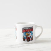 Star Spangled Hammered Funny Patriotic Bald Eagle Espressotasse (Rechts)