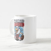 Star Spangled Hammered Funny Patriotic Bald Eagle Kaffeetasse (Vorderseite Links)