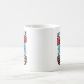Star Spangled Hammered Funny Patriotic Bald Eagle Kaffeetasse (Mittel)
