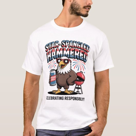 Star-Spangled Hammered GRILLEN Eagle T-Shirt (Vorderseite)