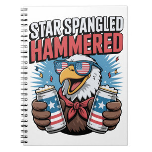 Star Spangled Hammered Patriotic Party Organizer Notizblock