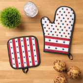 Star Spangled Holiday Ofenhandschuh & Topflappen-Set (Oben Unten)