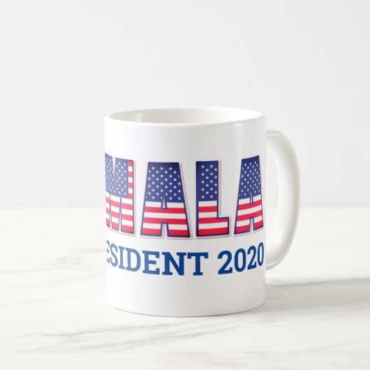 Star Spangled "Kamala for President" Kaffeetasse (VorderseiteRechts)