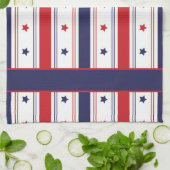 Star-Spangled-Koch: Custom Red, White & Blue Schür Geschirrtuch (Gefaltet)