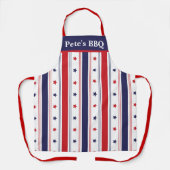 Star-Spangled-Koch: Custom Red, White & Blue Schür Schürze (Vorderseite)