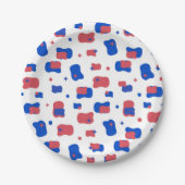 Star Spangled Muster Pappteller (Vorderseite)