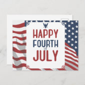 Star-Spangled Patriotic Greetings Feiertagspostkarte (Vorne/Hinten)