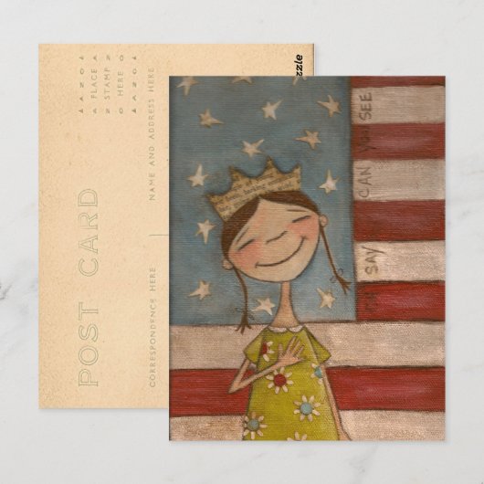 Star-Spangled Princess - Postcard Postkarte (Vorne/Hinten)