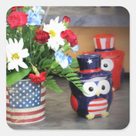 Star Spangled Quadratischer Aufkleber