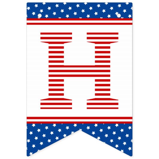 Star-Spangled Red White Blue Jegliche Feier Wimpelkette (Zweite Fahne)