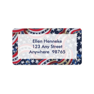 Star-Spangled Ribbons Adressaufkleber