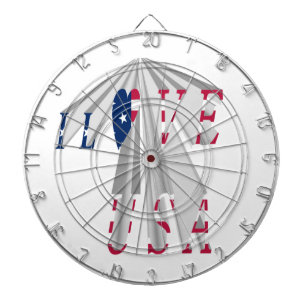 Star-Spangled Statement: Graphic I Liebe USA Desig Dartscheibe