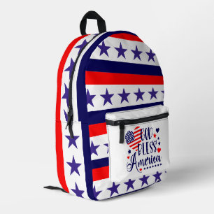 Star Spangled Streifen Print Cut Nährückpack Bedruckter Rucksack
