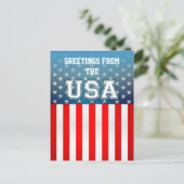 Star-Spangled Style Postkarte (Stehend Vorderseite)