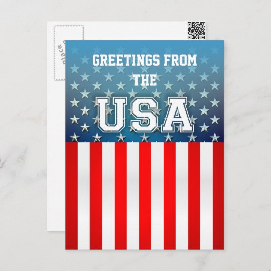 Star-Spangled Style Postkarte (Vorne/Hinten)