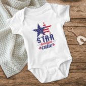 Star Spangled Süsse Red White Blue Stars 4. Juli Baby Strampler