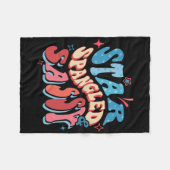 Star Spangled und Sy Independence Day Groovy 4. O Fleecedecke (Vorderseite (Horizontal))