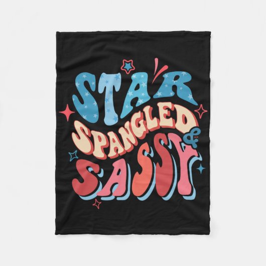 Star Spangled und Sy Independence Day Groovy 4. O Fleecedecke (Vorderseite)