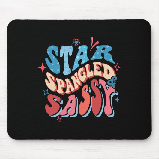 Star Spangled und Sy Independence Day Groovy 4. O Mousepad (Vorne)