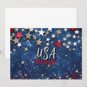Star Spangled USA Proud Einladung (Vorne/Hinten)