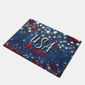 Star Spangled USA Proud Fußmatte (Schrägansicht)